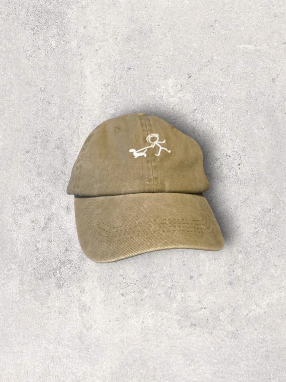 Taking a Dachshund for a Walk Denim Beige Ball Cap Hat - NWOT - Picture 4 of 6